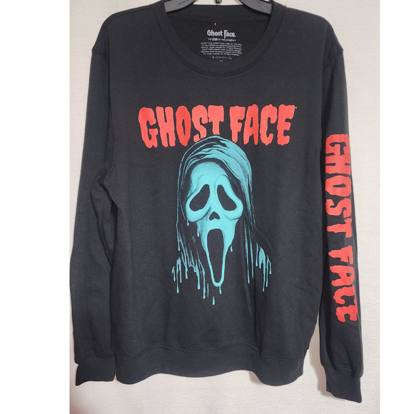 ghost face black sweatshirt men size medium - Picture 4 of 6